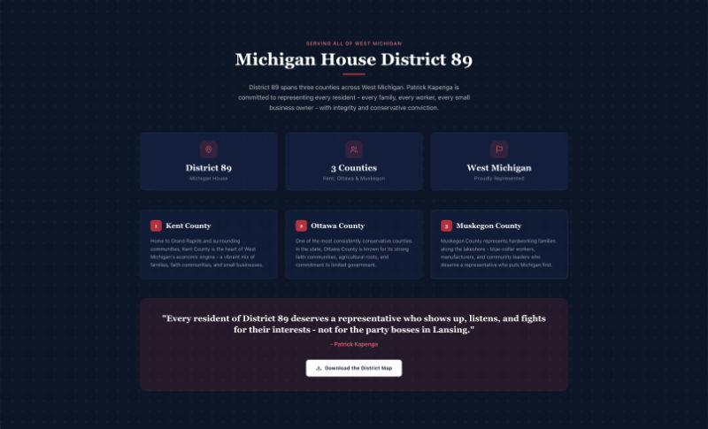 Kapenga for Michigan west michigan page